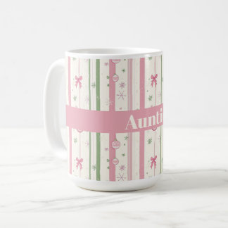 Mug Personalized Pink Coquette Auntie Holiday