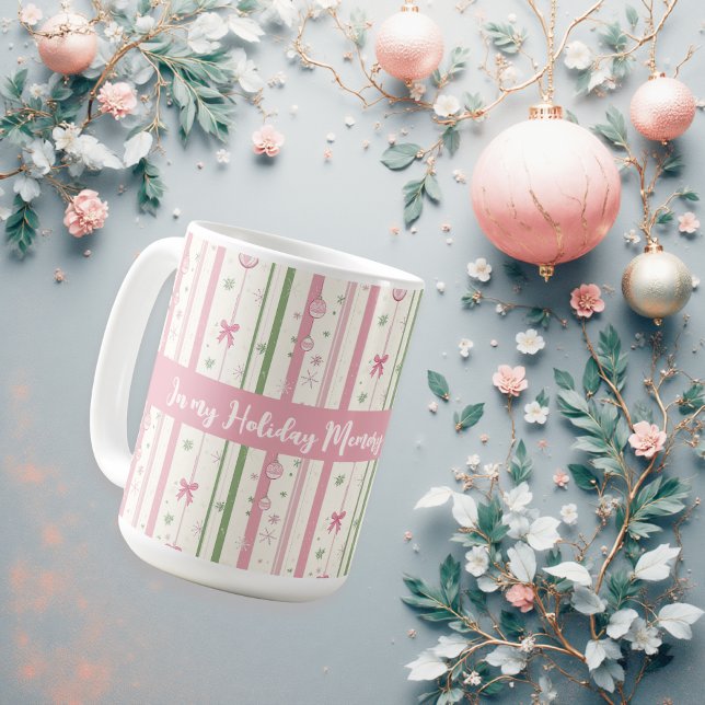 Mug Personalized Pink Coquette Holiday Era (🎀 Sweet pastel holiday mug — pink bows, cozy charm & festive flair!)