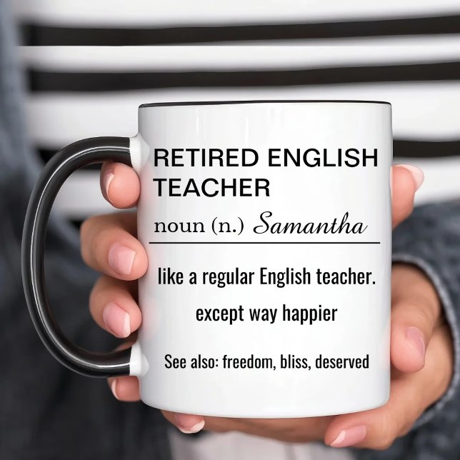Mug Personalized Retired English Teacher Definition (Créateur téléchargé)