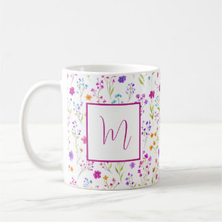 Mug Personalized Romantic Spring Girly Flowers 