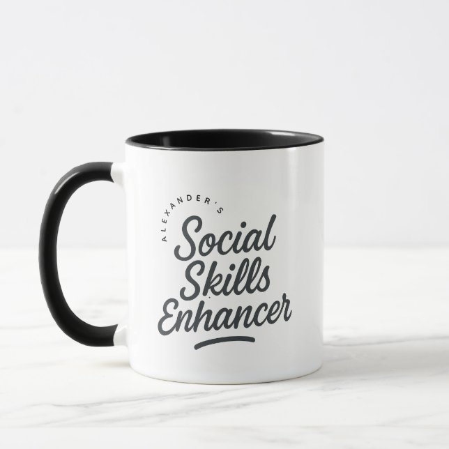 Mug Personalized Social Skills Enhancer Gift Coffee (Gauche)