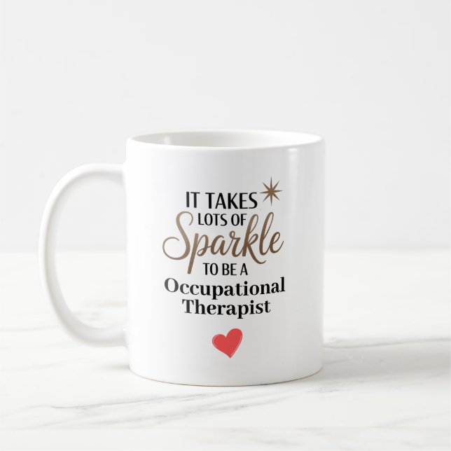 Mug Personalized Sparkle Occupational Therapist (Gauche)