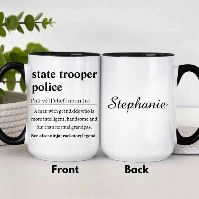 Mug Personalized State Trooper Police Definition (Créateur téléchargé)
