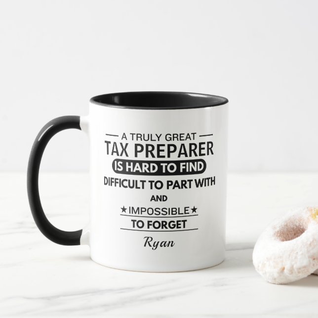 Mug Personalized Tax Preparer Appreciation (Avec donut)