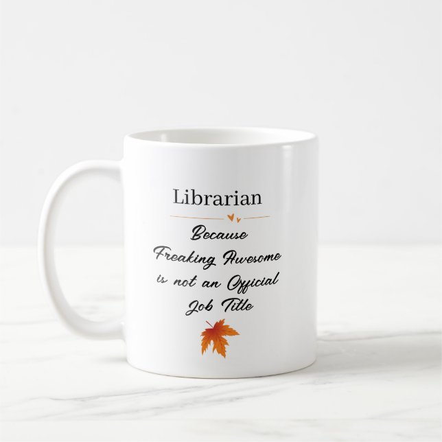 Mug Personalized Thanksgiving Librarian Gift (Gauche)