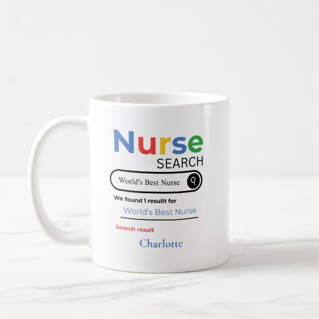 Mug Personalized World’s Best Nurse Search Result (Gauche)