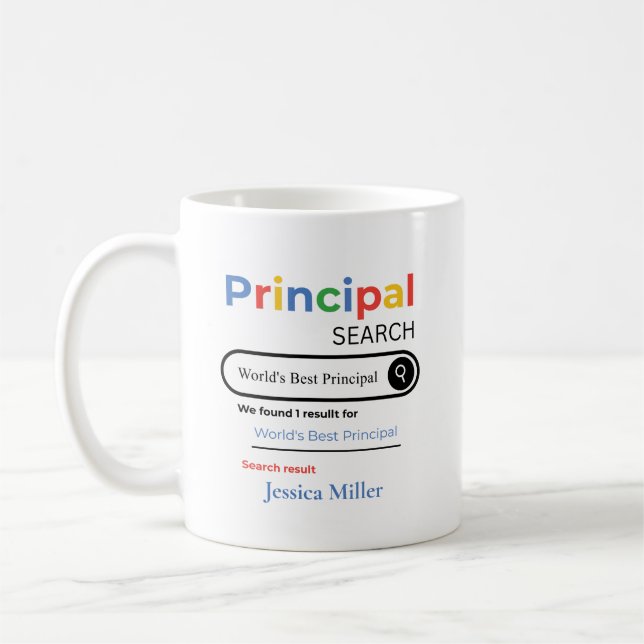 Mug Personalized World’s Best Principal Search Result (Gauche)
