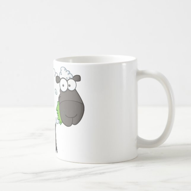Mug Personnage de dessin animé de moutons noirs (Droite)
