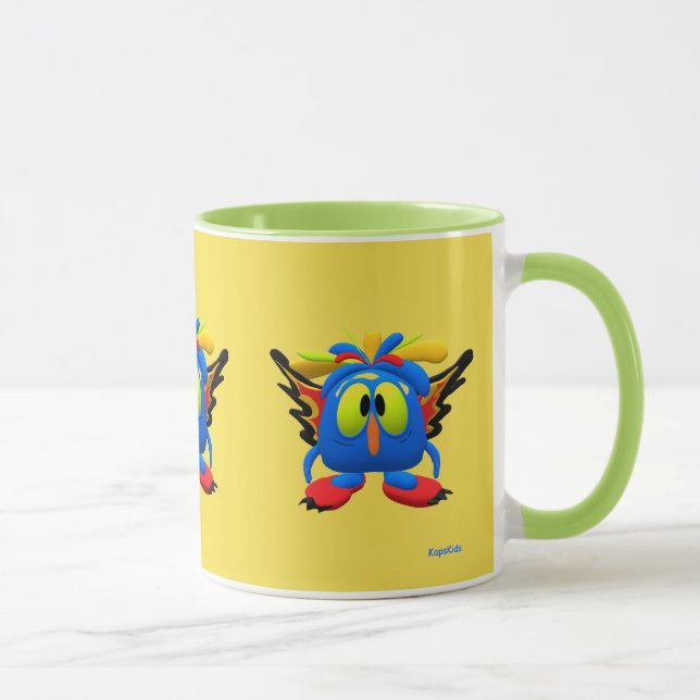 Mug Personnage de monstre hibou oiseau animé (Droite)