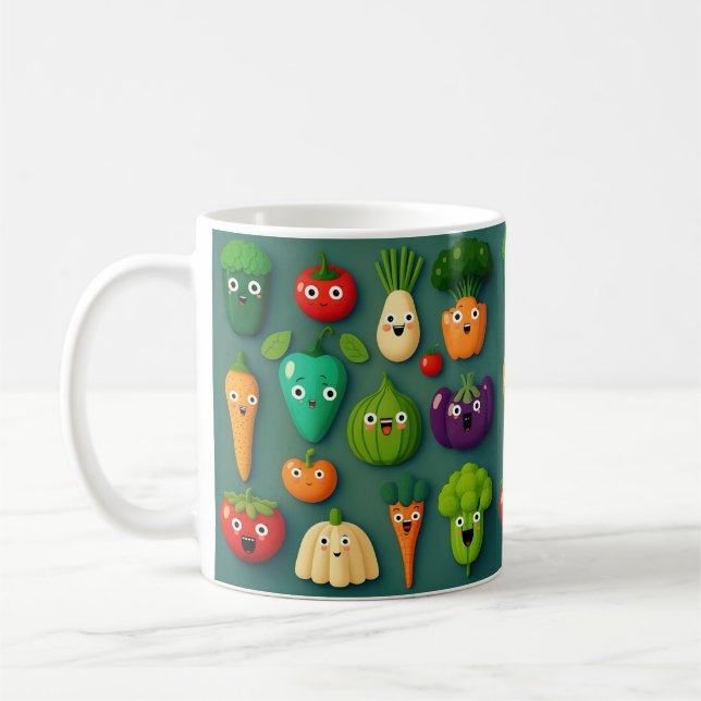 Mug Personnages de légumes Photos de légumes Légumes C (Gauche)