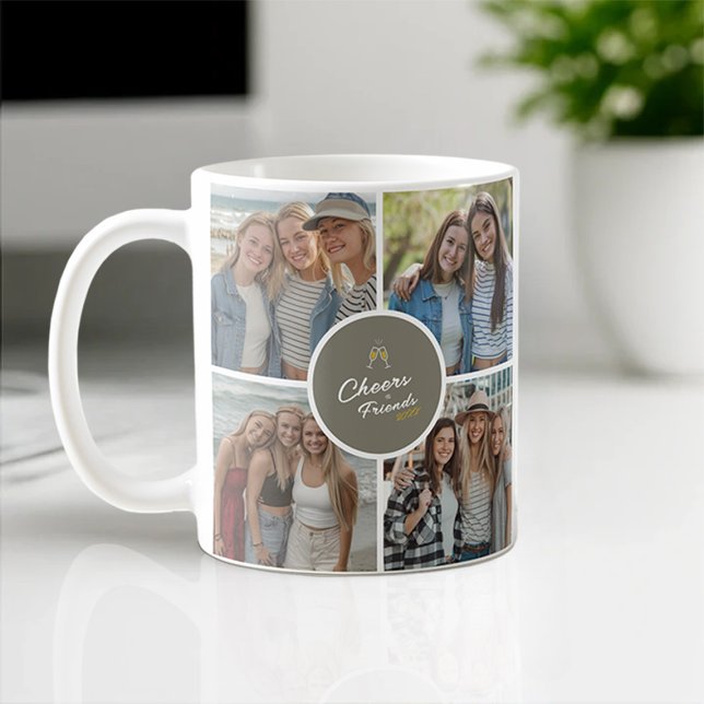 Mug Personnalisable 8 photos Collage de soutien aux am (Créateur téléchargé)
