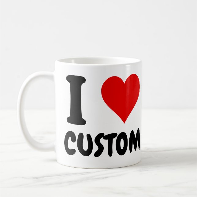 Mug Personnalisable J'aime personnalisé (Gauche)