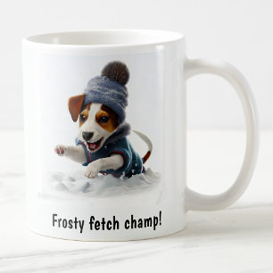 Mug Personnalisable Jour de neige de Jack Russell Terr