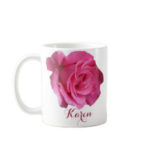 Personnalisable Karen nom rose fleurs boho