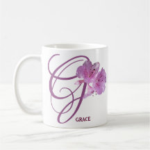 Personnalisable Nom Grace joli fleurs roses floral