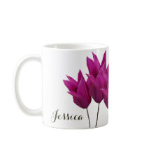 Personnalisable nom Jessica joli rose tulip floral