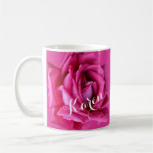 Personnalisable nom Karen chaud joli rose rose mig