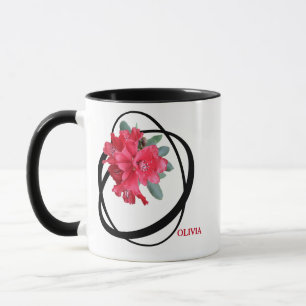 Mug Personnalisable Olivia nom romantique rouge style 