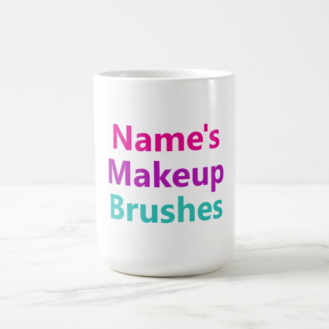 Mug Personnalisable Votre nom brosse de maquillage Tit (Centre)