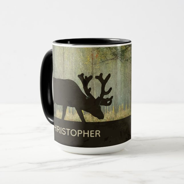 Mug Personnalisation de Moose Art Graphic (Devant gauche)