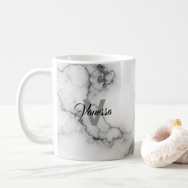 Mug Personnalisation du Motif de marbre (Avec donut)