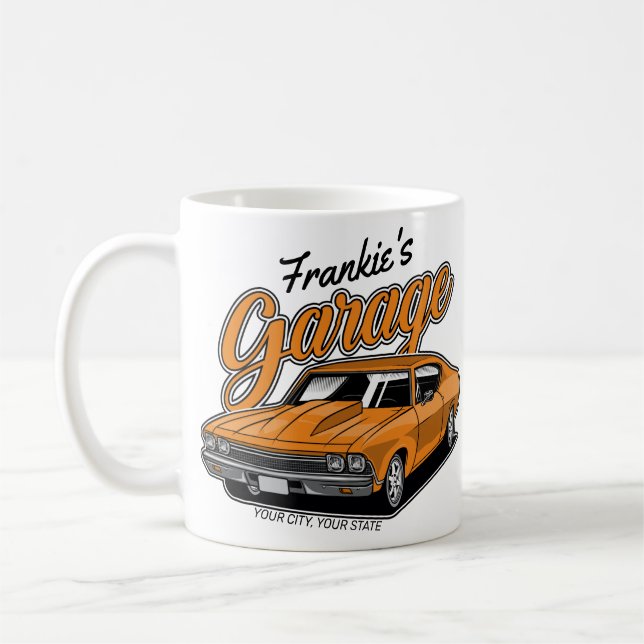 Mug Personnalisé 1968 396 Classic Muscle Garage de voi (Gauche)