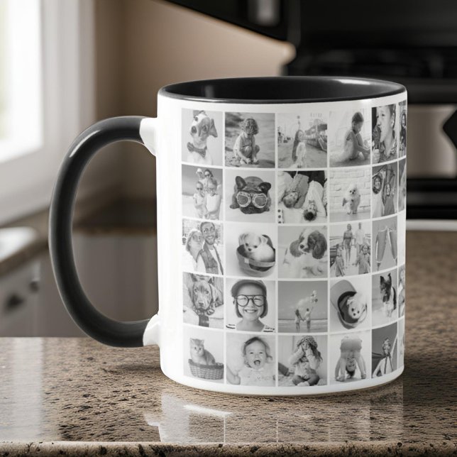 Mug Personnalisé 30 Photos Famille moderne et animal d (Créateur téléchargé)