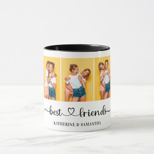 Mug Personnalisé 3 Photo Collage Meilleurs Amis Pour T (Centre)
