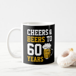 Mug Personnalisé 60e anniversaire Cheers & Bières à 60