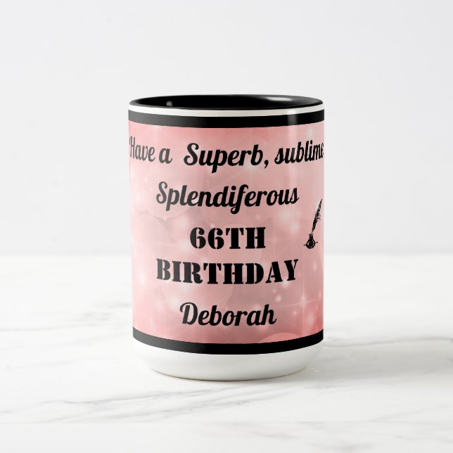 Mug personnalisé 66e anniversaire (Centre)