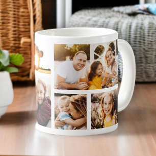 Mug Personnalisé 6 Photo Collage Simple Moderne