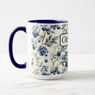 Mug personnalisé à bleuet vintage