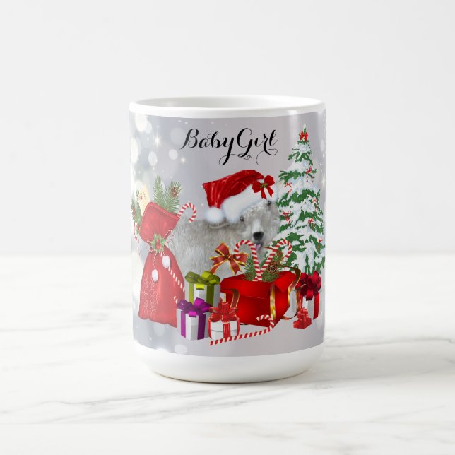 Mug Personnalisé adorable bébéFille scène de chèvre Mu (Centre)