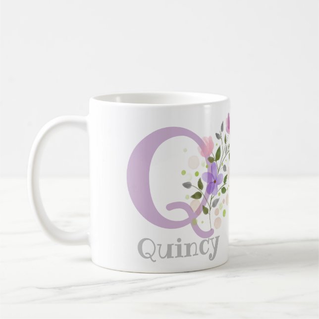 Mug Personnalisé avec le nom et la première initiale. (Gauche)