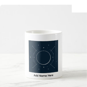 Mug personnalisé avec nom et motif céleste en lign
