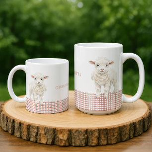 Mug personnalisé avec un agneau bébé mouton doux