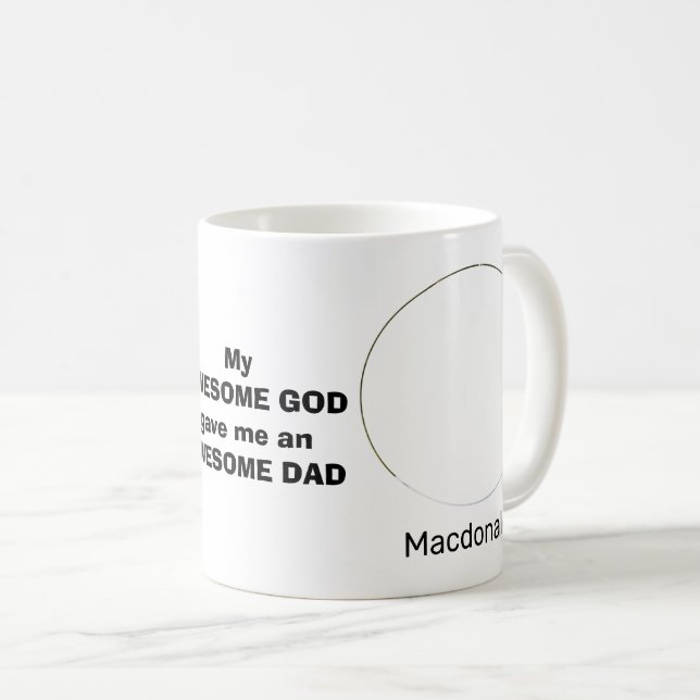 Mug PERSONNALISÉ AWESOME DAD Christian (Devant droit)