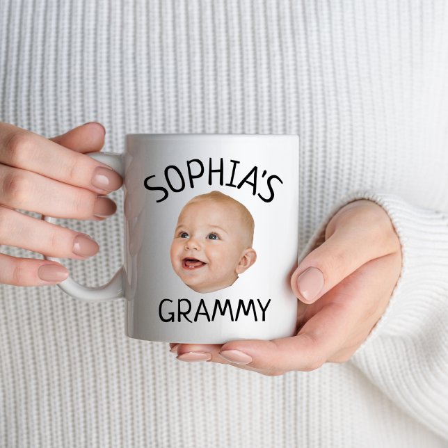 Mug Personnalisé Baby Face Photo Grammy fête d'anniver (Créateur téléchargé)