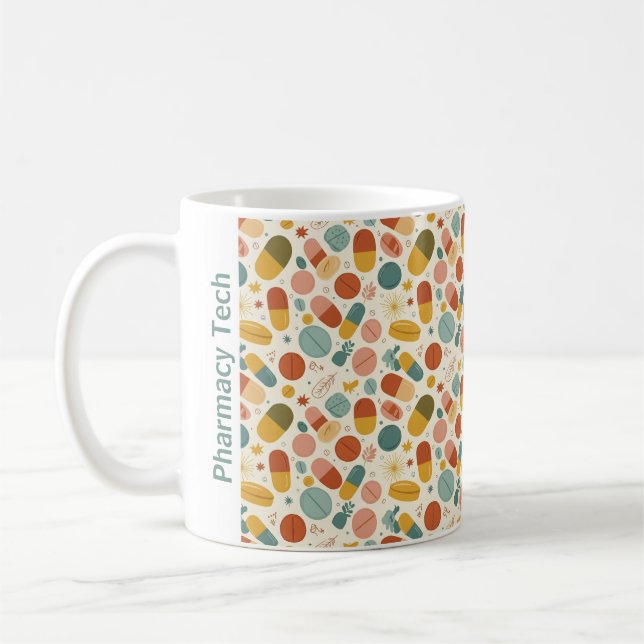 Mug Personnalisé Boho Pharmacy Tech Personnalisé CPhT (Gauche)