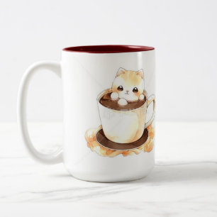 Mug Personnalisé Chat Aquarelle dans Tasse à Café
