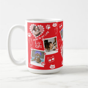 Mug Personnalisé Collage Photo avec Chat de Compag