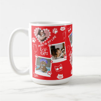 Mug Personnalisé Collage Photo avec Chat de Compag