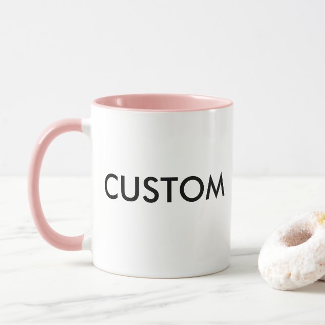 Mug personnalisé Combo Vierge - Lèvre et poignée R (Avec donut)