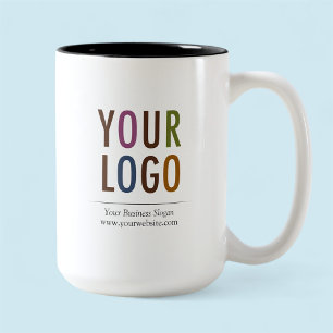 Mug personnalisé de 15 oz avec logo d'entreprise P