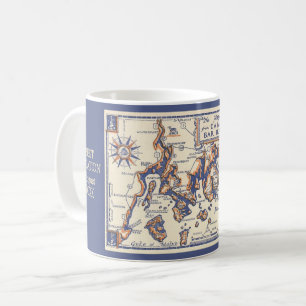 Mug personnalisé de la côte du Maine vintage