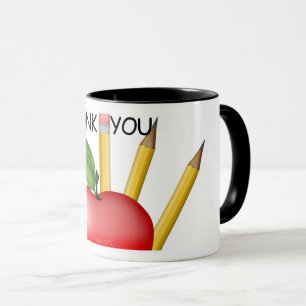 Mug personnalisé de pomme de l'enseignant