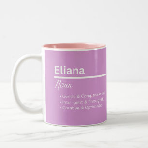 Mug Personnalisé Définition du Prénom Eliana Cadea
