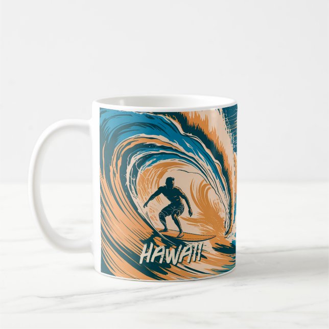 Mug Personnalisé Double Côté Honolulu Diamond Head Sur (Gauche)