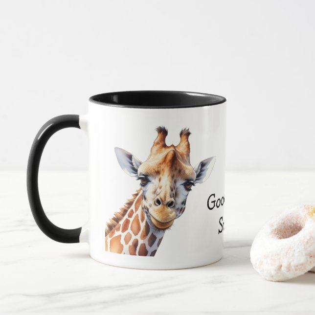 Mug Personnalisé Drôle Giraffe Lover (Avec donut)