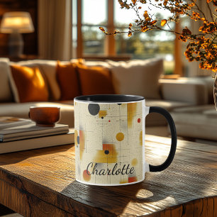 Mug Personnalisé du milieu du siècle - géométrique Abs